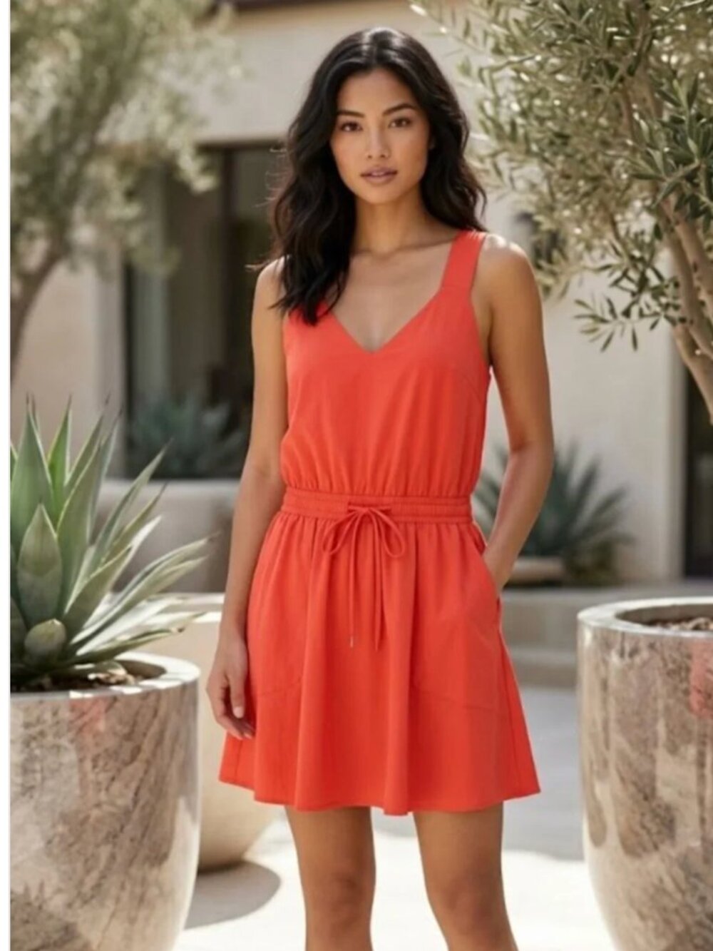 NWOT Athleta Vermillion Athleisure Travel Casual Dress Pockets